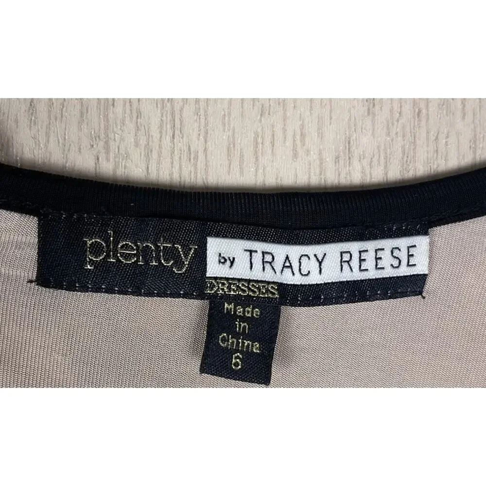 Plenty by Tracy Reese Anthropology Bodycon Black Lace Nude lined Size 6 - Picture 5 of 6